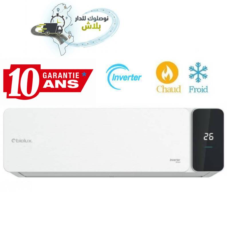 Climatiseur BIOLUX 9000 BTU Inverter Chaud/Froid - Garantie 10 Ans