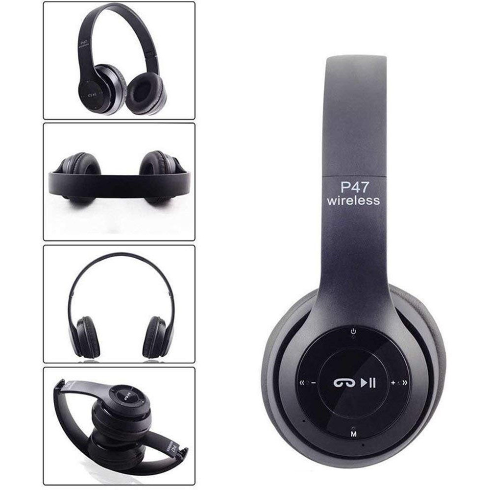 Casque-Micro Bluetooth P47 / Noir