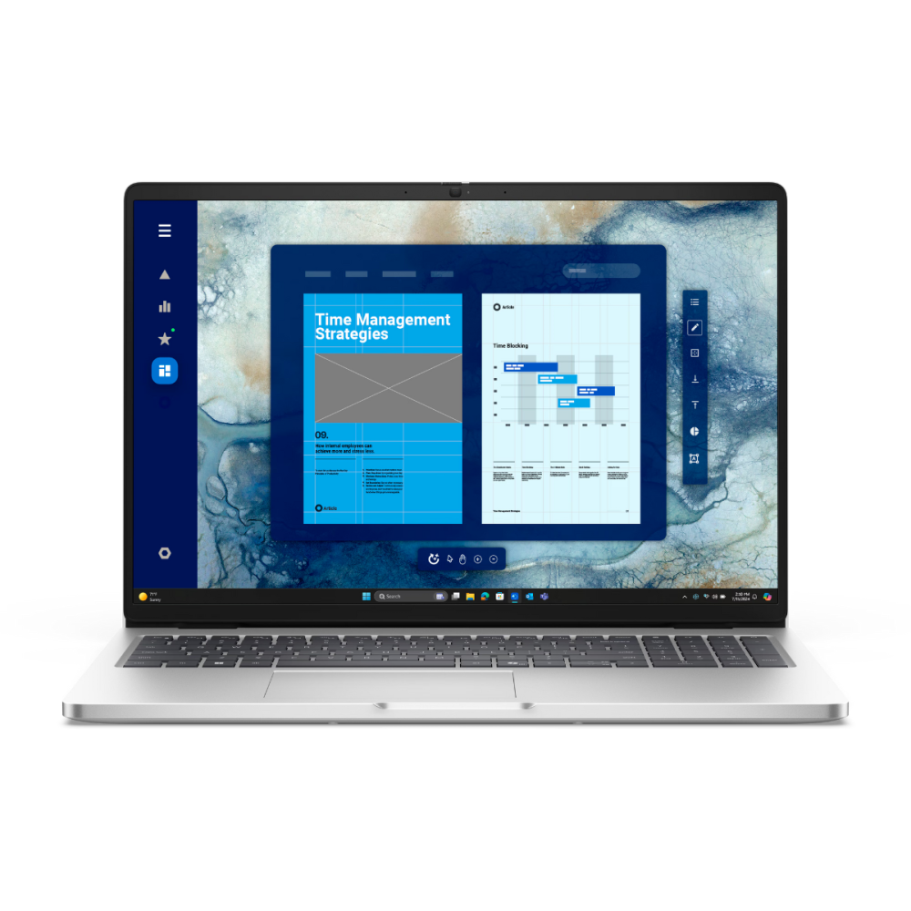 Pc Portable Dell Pro 16 / Ultra 5 225U / 24 Go DDR5 / 512 Go SSD / Gris